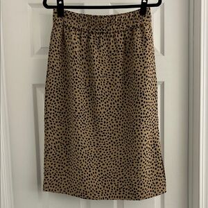J.Crew Cheetah Print Midi Skirt Sz S